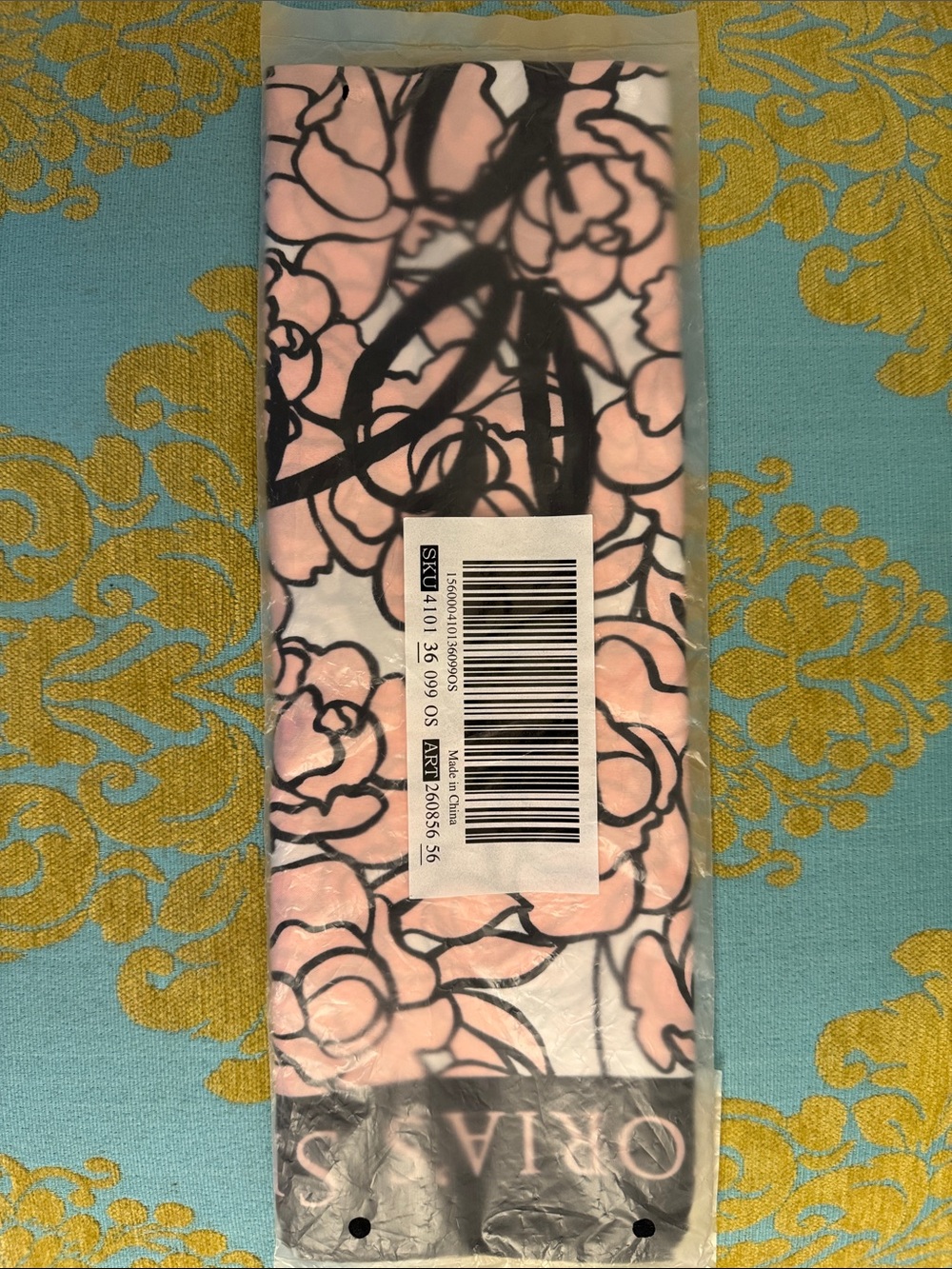 NWT Victoria's Secret Bombshell Pink and Black Floral Scarf